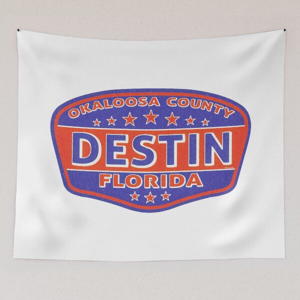 Aperçu de l'œuvre Destin Florida Vintage Distressed créée et vendue par DESTINATIONS DECAL.