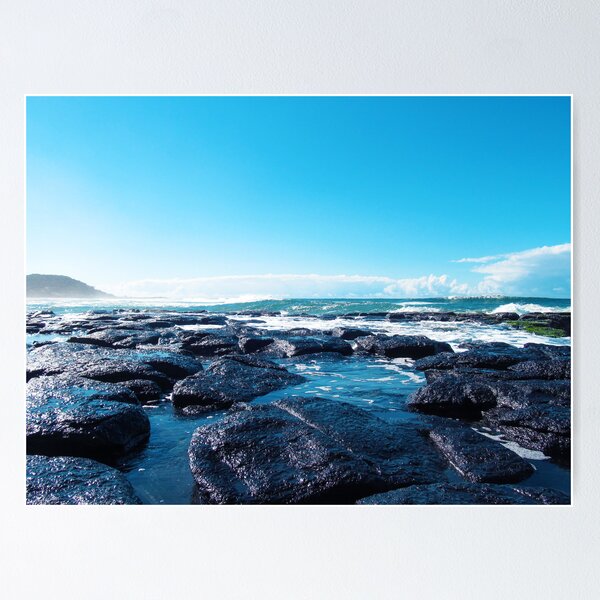 Cold day at the beach Poster