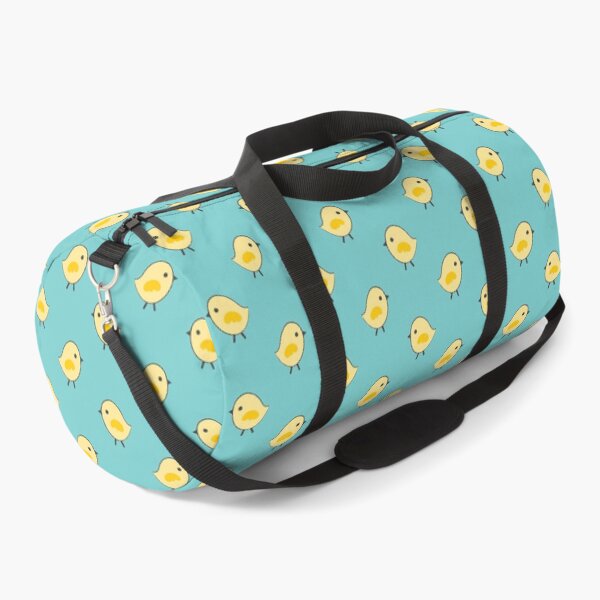 Item preview, Busy Chicks Pattern - Yellow on Aqua Blue designed and sold by Daisy Beatrice.