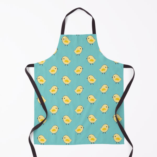 Item preview, Busy Chicks Pattern - Yellow on Aqua Blue designed and sold by Daisy Beatrice.