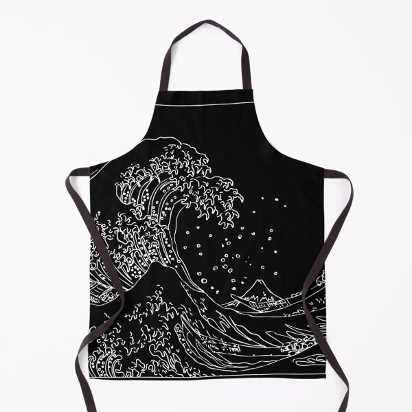 Item preview, Great Wave Outline Black and White designed and sold by GlowinUp Shop.