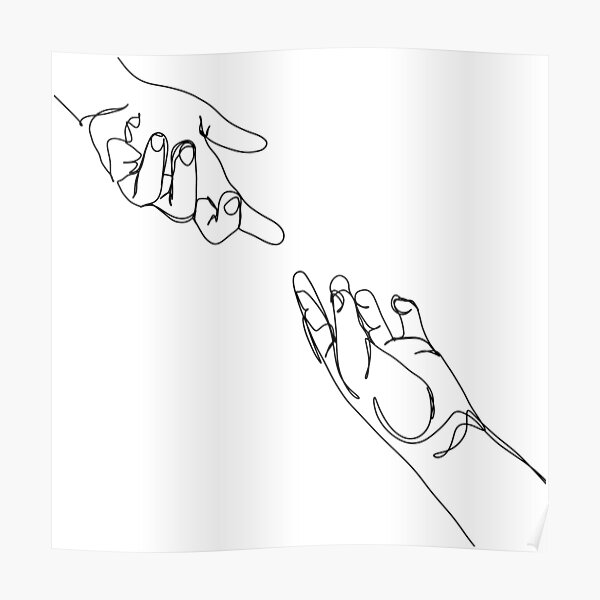 Reaching Out Hand Posters Redbubble