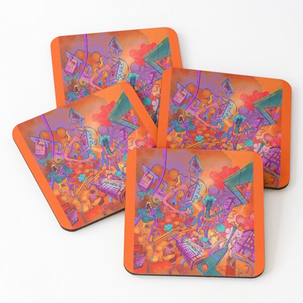 Item preview, Colorful Futuristic cityscape designed and sold by abhx.