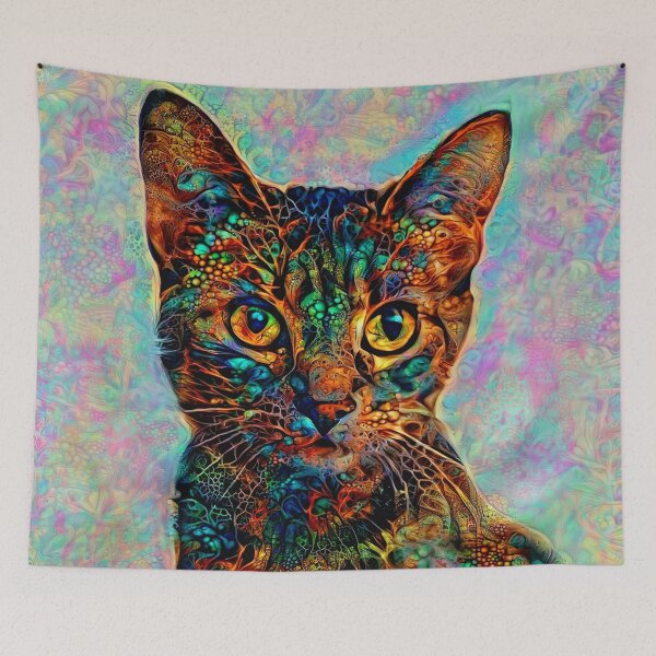 Item preview, Abstractions of abstract abstraction of cat designed and sold by blackhalt.