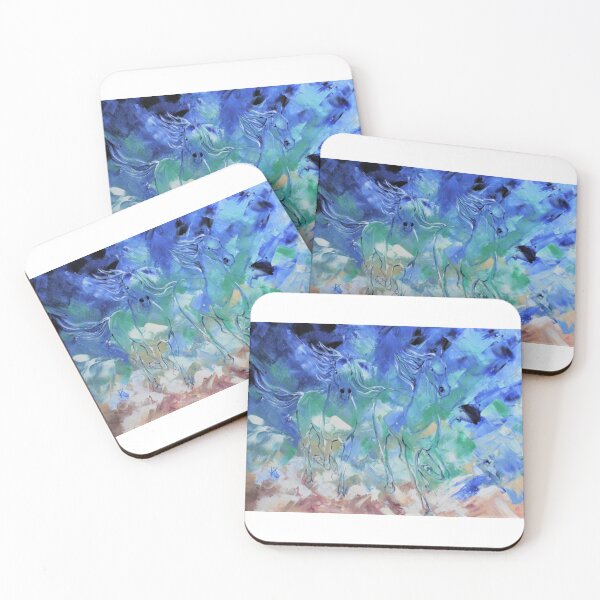 Item preview, SeaEscape - Ghostlike Horses Emerge From The Sea designed and sold by Marieckeay.