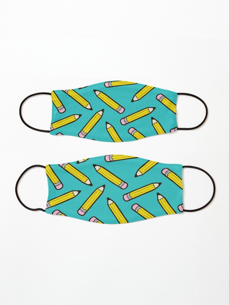 Alternate view of Pencil Power Blue Pattern Mask