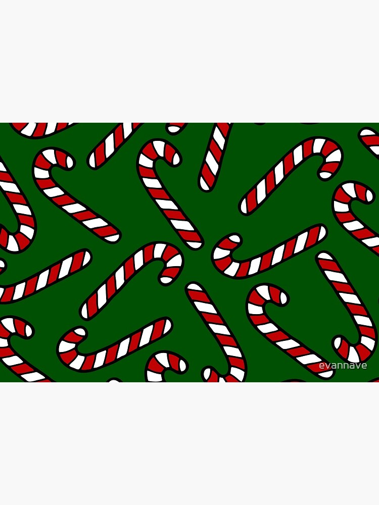 Candy Cane Pattern Dark Green by evannave