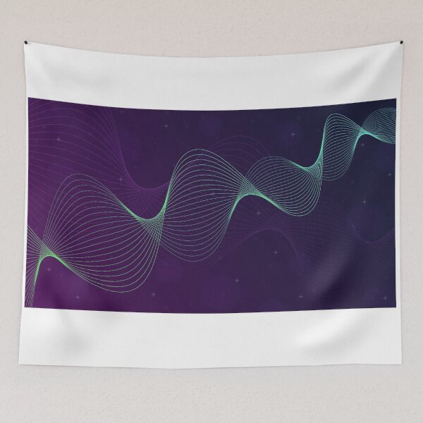 Item preview, Electric waves space violet abstract illustration designed and sold by Tatsiana Zayats.