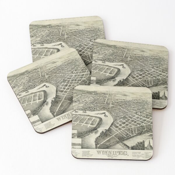 Item preview, Vintage Map of Winnipeg Canada (1881) designed and sold by BravuraMedia.