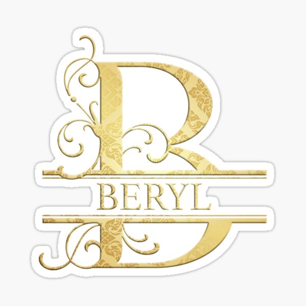 Beryl Name - Monogram Letter B The Beryl Name Gift For Beryl Sticker
