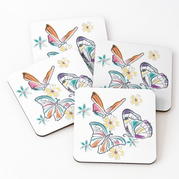 Item preview, Butterflies and Flowers designed and sold by Mulberry Fruits ⭐ ⭐ ⭐ ⭐ ⭐.