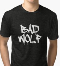 Bad Wolf #1 - White Tri-blend T-Shirt