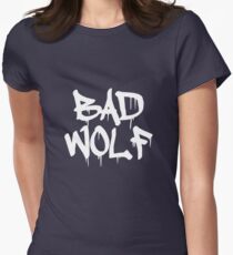 Bad Wolf #1 - White Women's Fitted T-Shirt