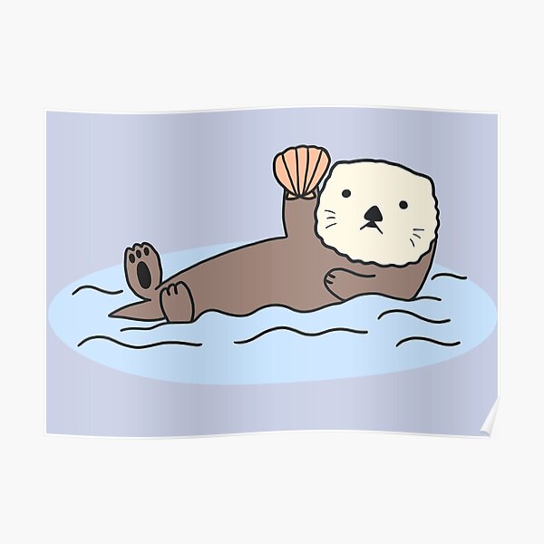 Posters Nutria Marina Kawaii Redbubble