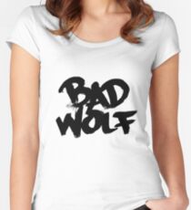 Bad Wolf #2 - Black Women's Fitted Scoop T-Shirt