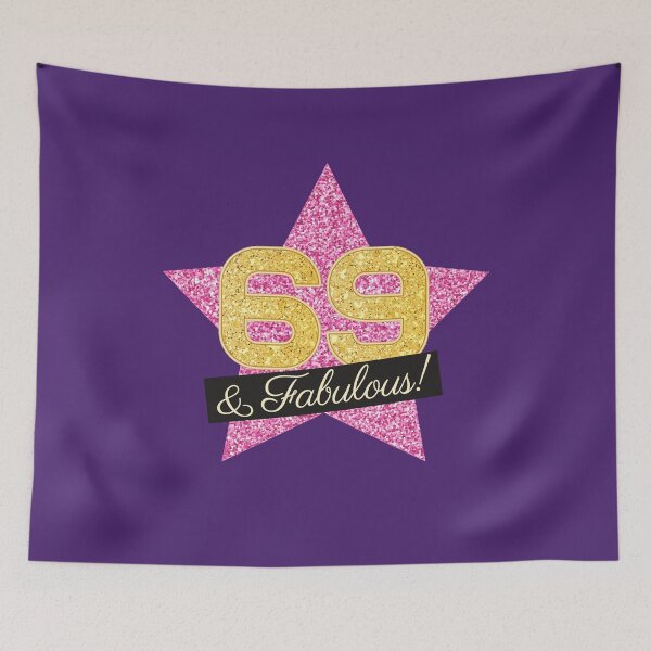 Item preview, 69th Birthday Gifts Women Fabulous - Pink Gold designed and sold by betternotes.