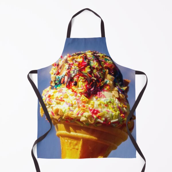 Item preview, Ice Cream Cone with Sprinkles and Sauce designed and sold by FOLK ART FUSION by heidiannemorris.