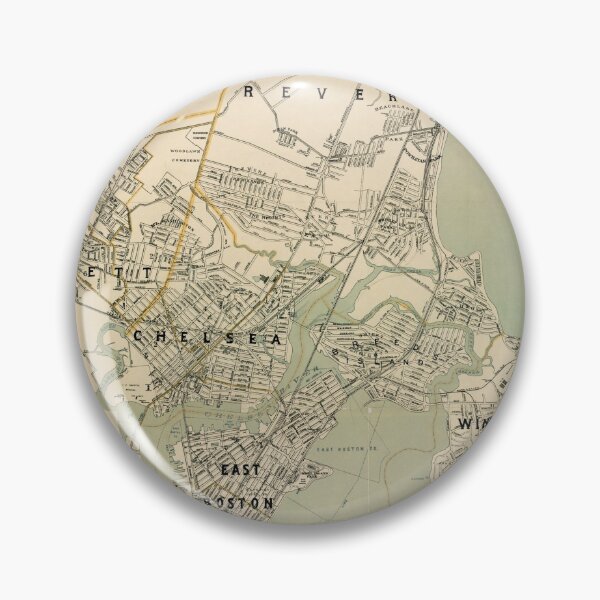 Artikelvorschau, Vintage Karte von Winthrop, Chelsea, East Boston und Revere, MA entworfen und verkauft von BravuraMedia.