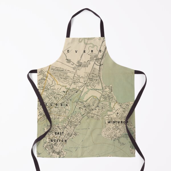 Item preview, Vintage Winthrop, Chelsea, East Boston & Revere MA Map designed and sold by BravuraMedia.