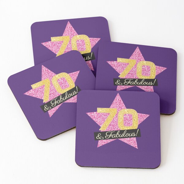 Item preview, 70th Birthday Gifts Women Fabulous - Pink Gold designed and sold by betternotes.