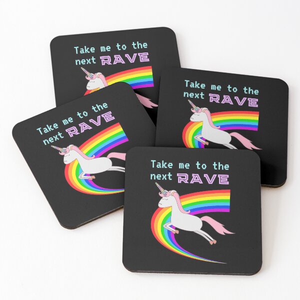 Item preview, Take Me To The Next Rave - Raving Unicorn designed and sold by m95sim.