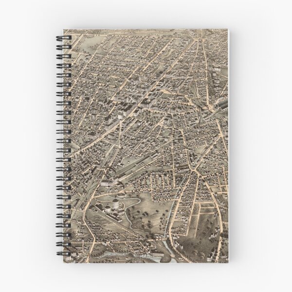 Item preview, Vintage Map of Worcester MA (1878) designed and sold by BravuraMedia.