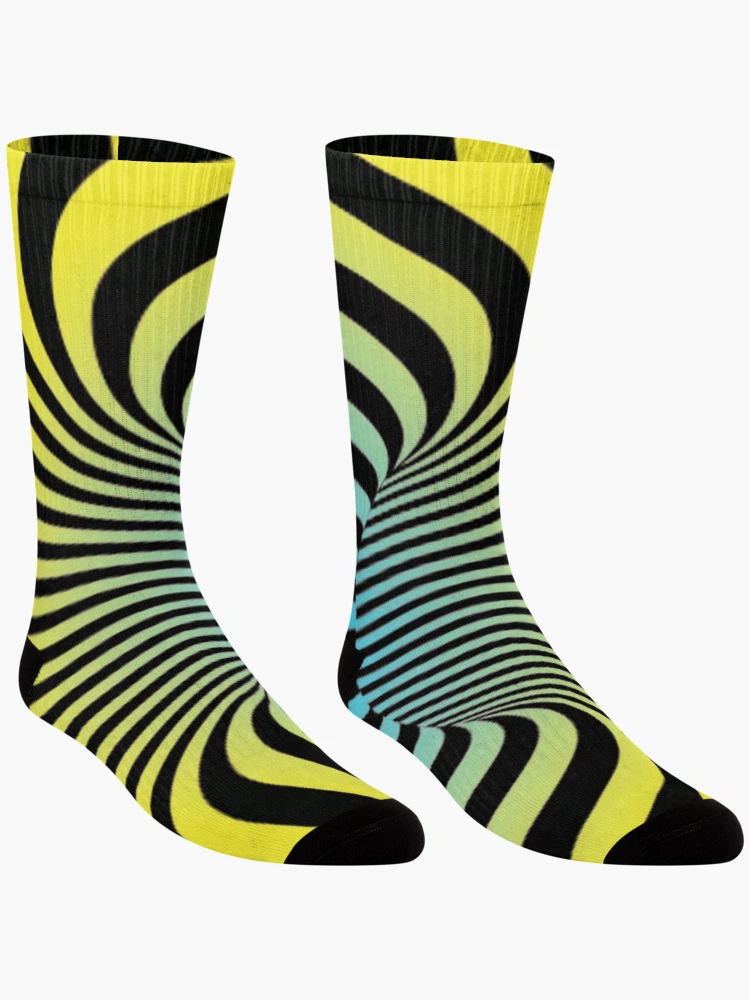 Thumbnail 3 of 5, Socks, trippy pattern designed and sold by TwoBitMathews.