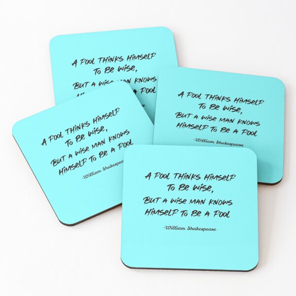 Item preview, A fool thinks himself to be wise, But a wise man knows himself to be a fool designed and sold by henes88.