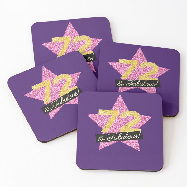 Item preview, 72nd Birthday Gifts Women Fabulous - Pink Gold designed and sold by betternotes.