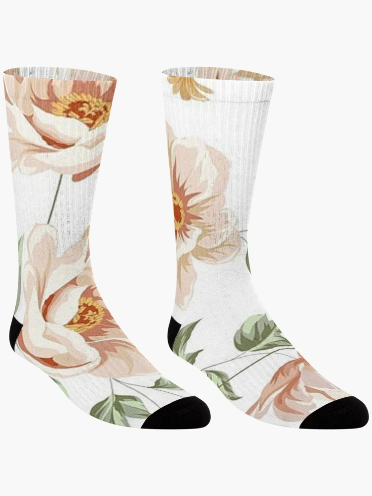 Thumbnail 3 of 5, Socks, Multiple Flower Pattern designed and sold by Create-It.
