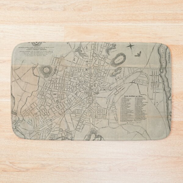 Item preview, Vintage Map of Worcester MA (1891) designed and sold by BravuraMedia.