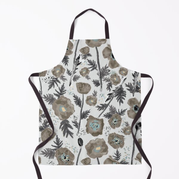 Item preview, Light Grey & Taupe Watercolor Poppies designed and sold by StudioPosies.