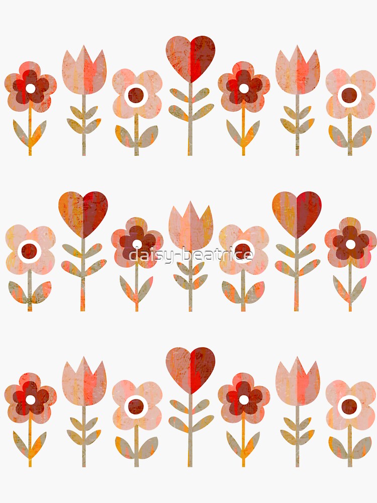 Thumbnail 3 of 3, Sticker, Love Garden - Vintage Colors designed and sold by daisy-beatrice.