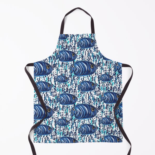 Item preview, Blue Striped Angel Fish Pattern designed and sold by Michelebuttons.