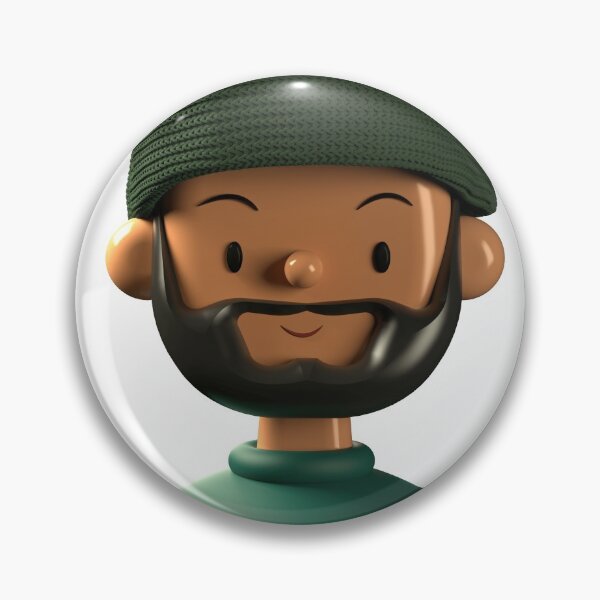Item preview, Funny black bearded man Ferdinand designed and sold by MHerzel.