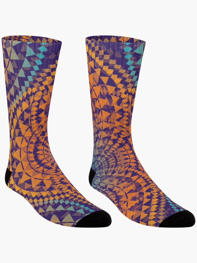 Thumbnail 3 of 5, Socks, Trippy Pattern designed and sold by TwoBitMathews.
