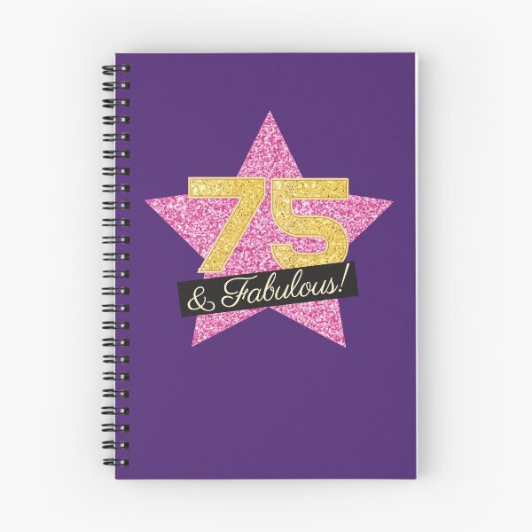 Item preview, 75th Birthday Gifts Women Fabulous - Pink Gold designed and sold by betternotes.