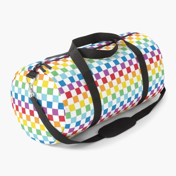 Item preview, 80s Retro Rainbow Checkered Pattern designed and sold by AugustDesign.