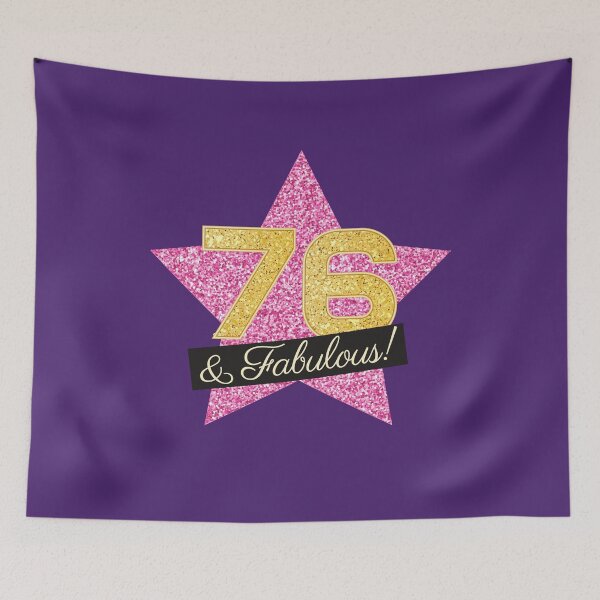 Item preview, 76th Birthday Gifts Women Fabulous - Pink Gold designed and sold by betternotes.