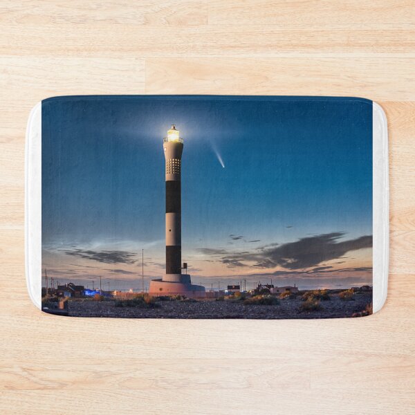 Item preview, Dungeness Lighthouse Comet Neowise at night designed and sold by rogerstanger.