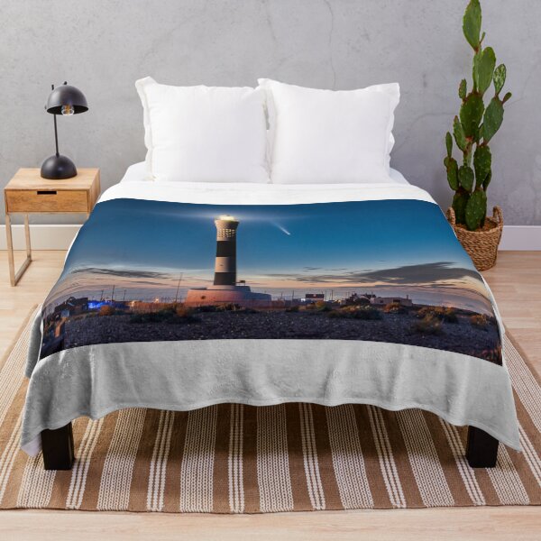 Item preview, Dungeness Lighthouse Comet Neowise at night designed and sold by rogerstanger.