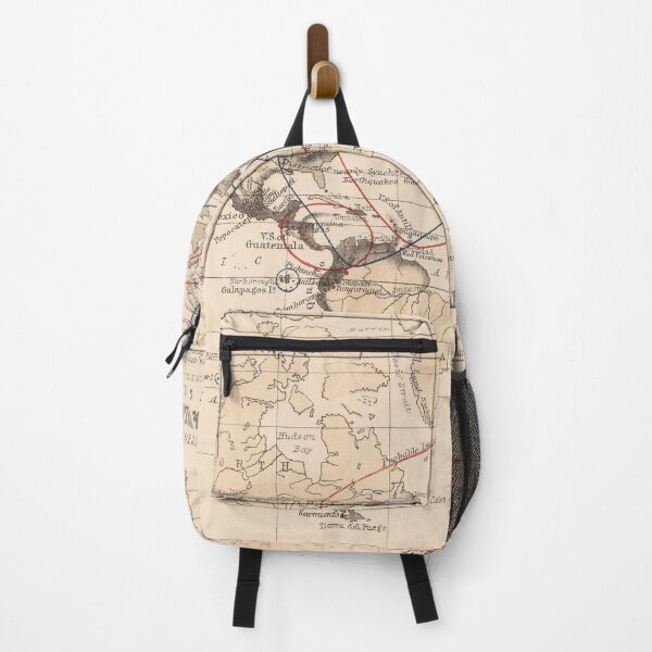 Item preview, Vintage World Volcanoes, Earthquakes and Tsunamis Map (1852) designed and sold by BravuraMedia.