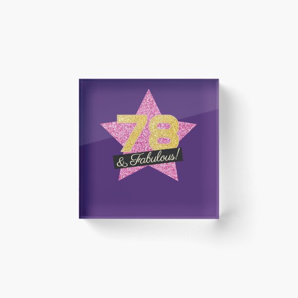 Item preview, 78th Birthday Gifts Women Fabulous - Pink Gold designed and sold by betternotes.