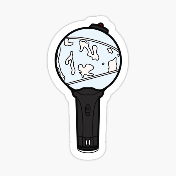 bts lightstick sticker by lizzielizabeth redbubble