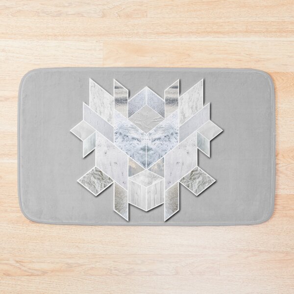 Item preview, White geometric collage with grey background designed and sold by CiniArt.