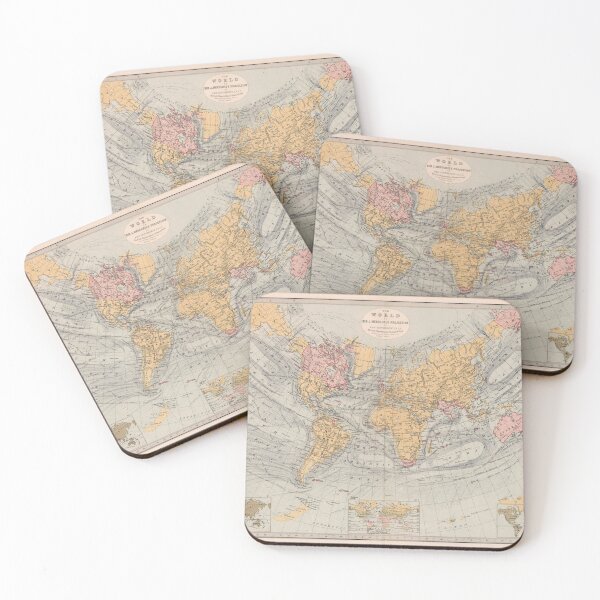 Item preview, Vintage Map of the World (1871) designed and sold by BravuraMedia.