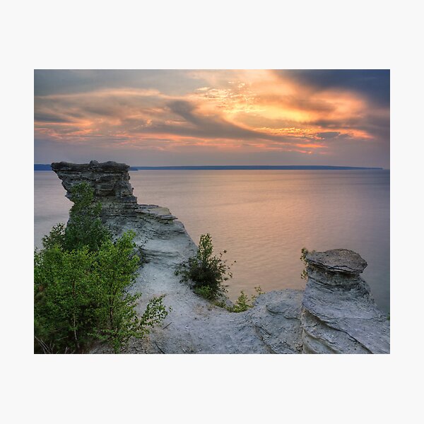 Sunset from the top of Miners Castle Photographic Print
