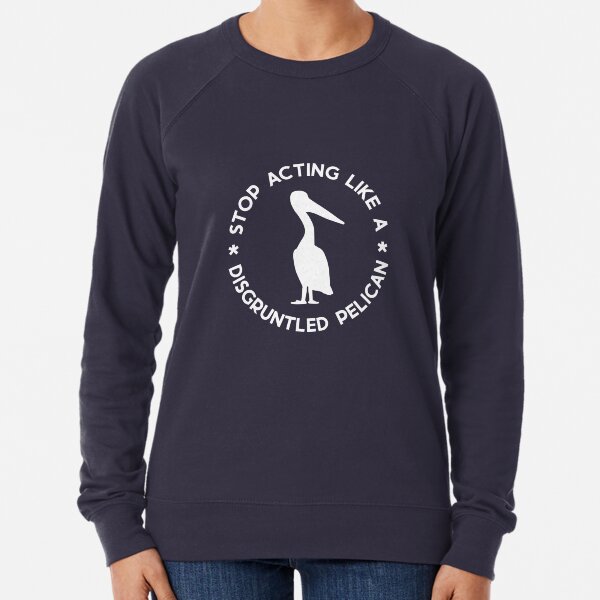 Disgruntled Pelican (White) Lightweight Sweatshirt