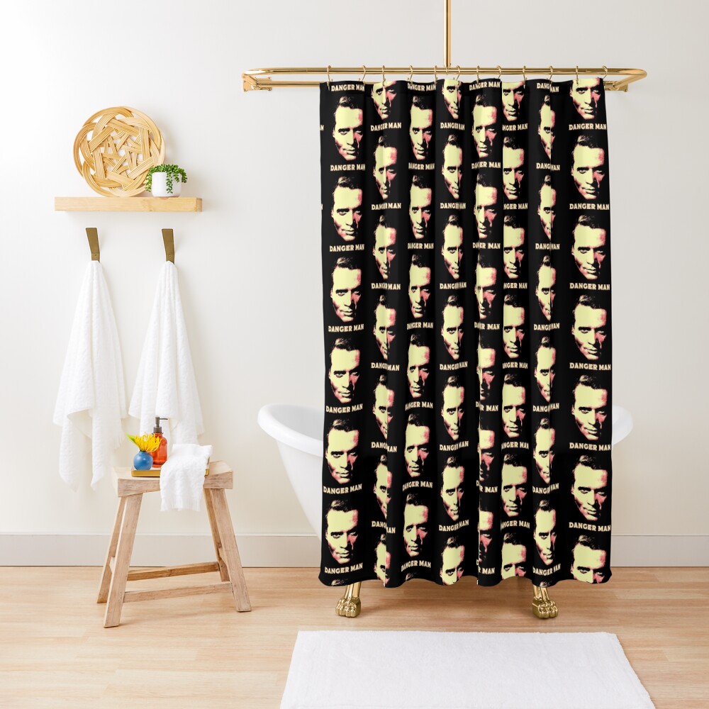 "Danger Man" Shower Curtain for Sale by Salocin Redbubble
