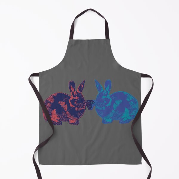 Item preview, Two rabbits drawing on the dark grey background designed and sold by korasi.